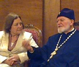 Nobel Peace Laureate Mairead Maguire and the Mussalaha delegation meet with clerical leaders in Lebanon