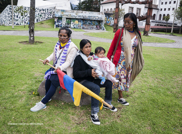 Marcha de las mujeres amazonicas en Quito