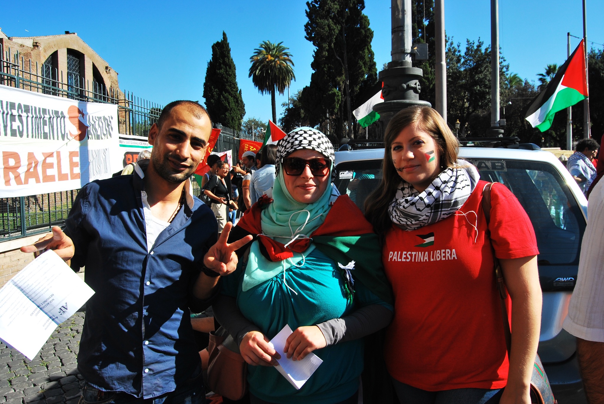 Roma In Piazza Per La Palestina