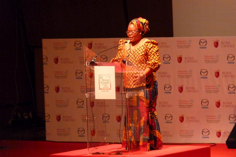 leymah gbowee summit premi nobel per la pace roma 2014
