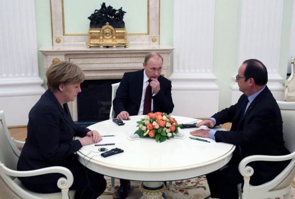 MERKEL HOLLANDE PUTIN