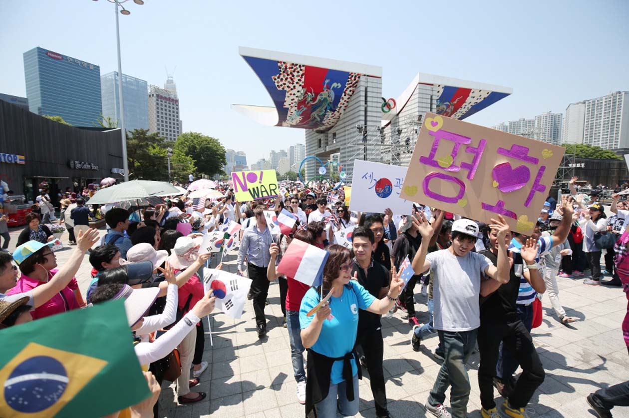 United youth voice demands for peace in South Korea