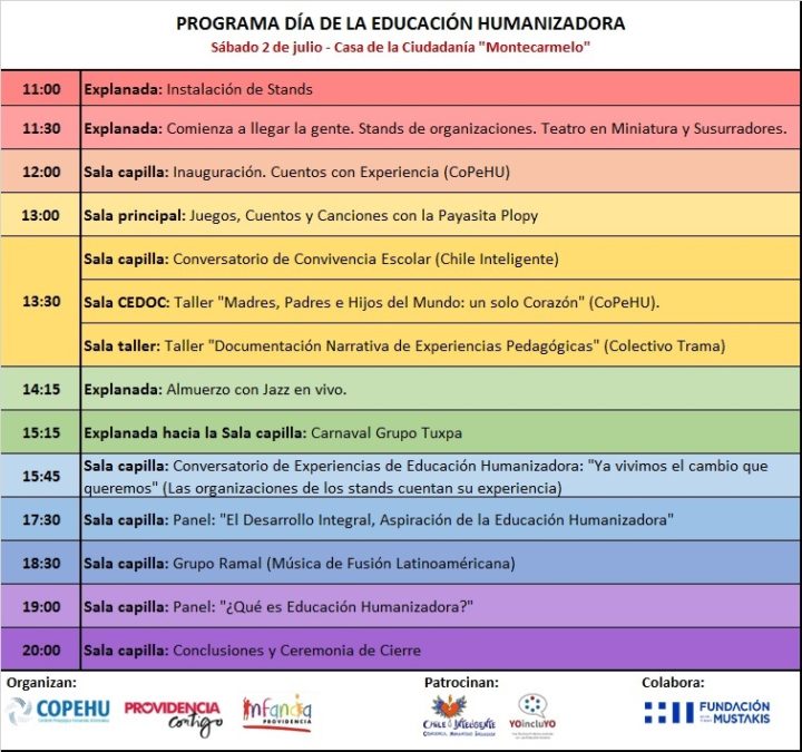 Programa Día de la Educación Humanizadora