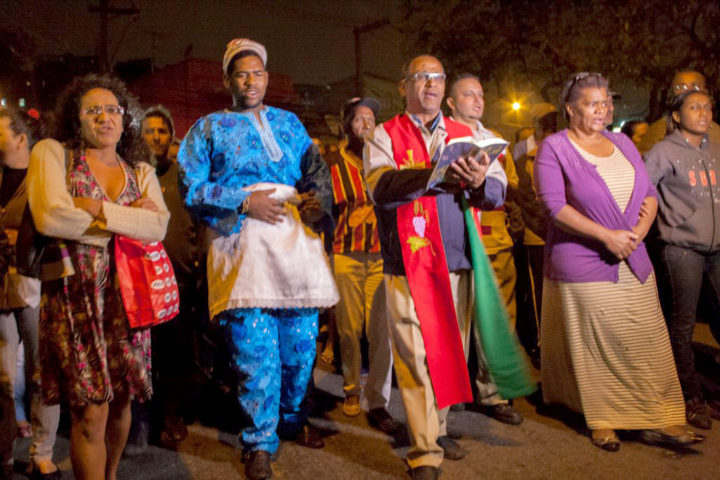 Culto ecuménico después de la matanza de 17 personas en Osasco y Barueri (estado de San Pablo), el 13 de agosto de 2015. Foto Jornalistas Livres.