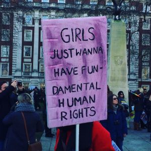The anti-Trump women's march in London