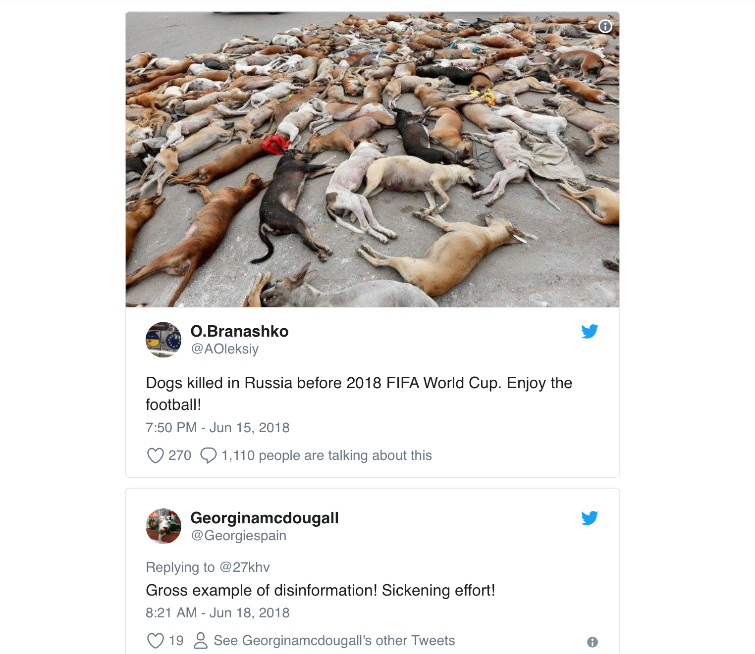 Fake news Russia dog execution image actually shot in Pakistan
