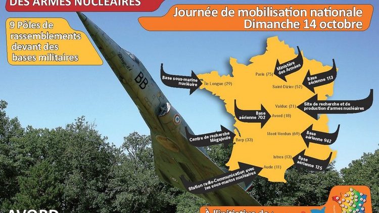 Pour que la France ratifie le traité d'interdiction des armes nucléaires. Journée de mobilisation nationale, dimanche 14 octobre 2018