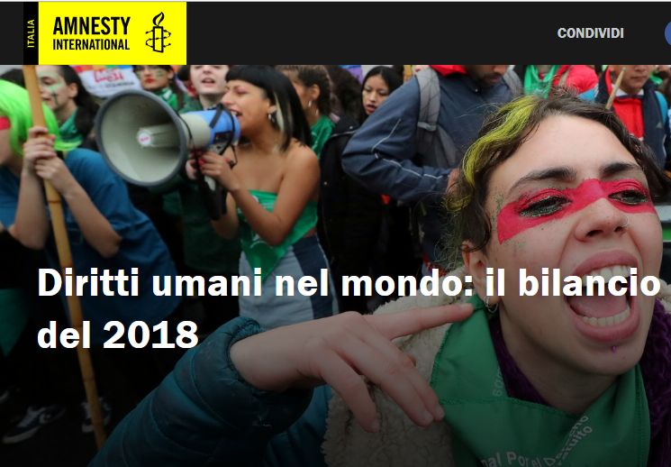 Amnesty Pubblica La Sua Analisi Annuale Sui Diritti Umani