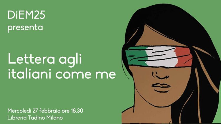DiEM25 presenta 'Lettera agli Italiani come me'