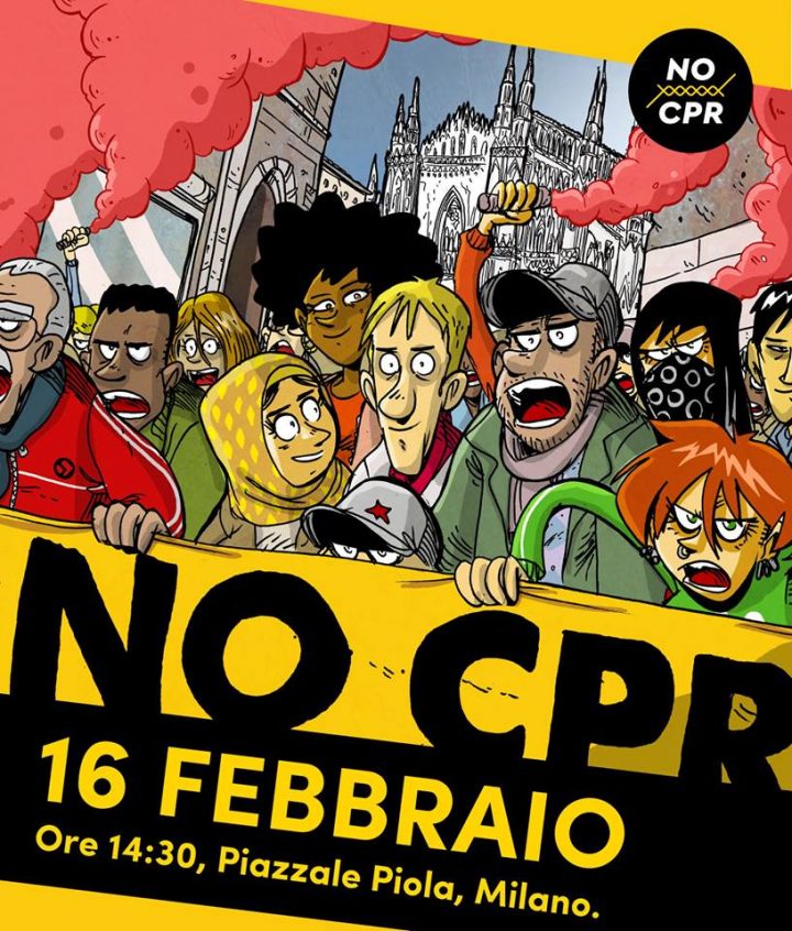 Milano, manifestazione contro il decreto Salvini e i CPR