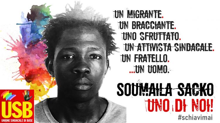 USB ammessa come parte civile nel processo per l’assassinio di Soumaila Sacko