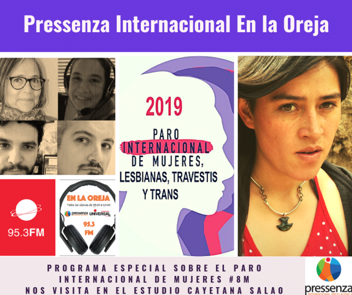 8M pressenza internacional en la oreja