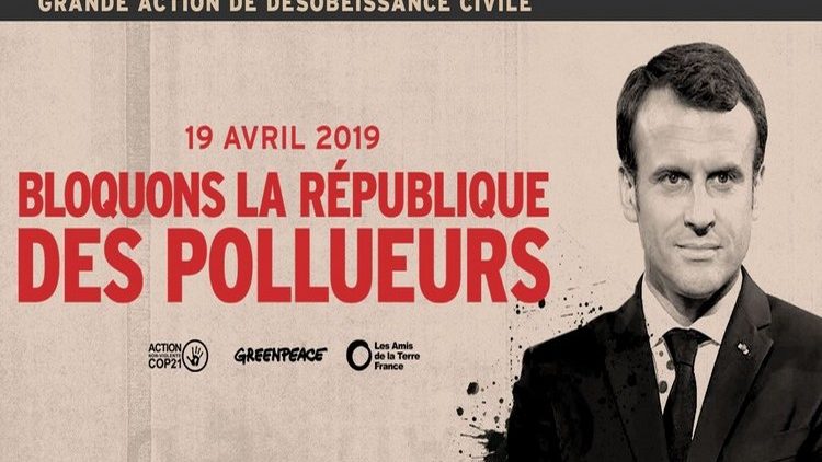 « Bloquons la République des pollueurs » – Grande action de désobéissance civile