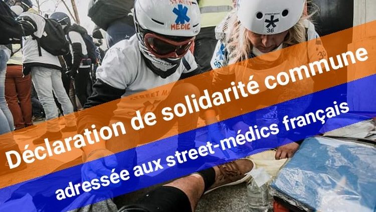 Déclaration commune des street-médics allemands adressée aux street-médics français dans le cadre des manifestations des gilets jaunes