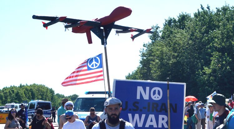 Demonstration gegen die Air Base Ramstein trifft zunehmend den Nerv