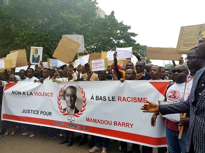 Marche silencieuse : à Conakry, des guinéens demandent justice pour le compatriote BARRY
