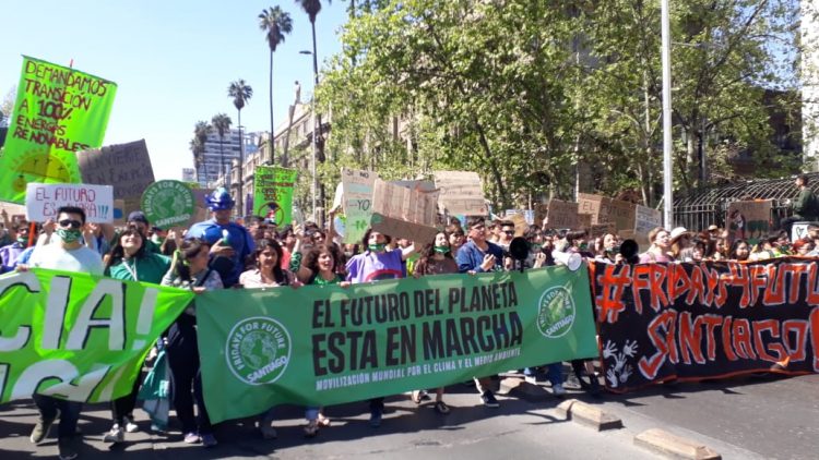 Au Chili aussi, une manifestation contre le changement climatique