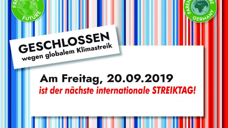 Parents for Future rufen Unternehmen, Organisationen und Bildungseinrichtungen zur Teilnahme am globalen Klimastreik am 20.09.2019 auf