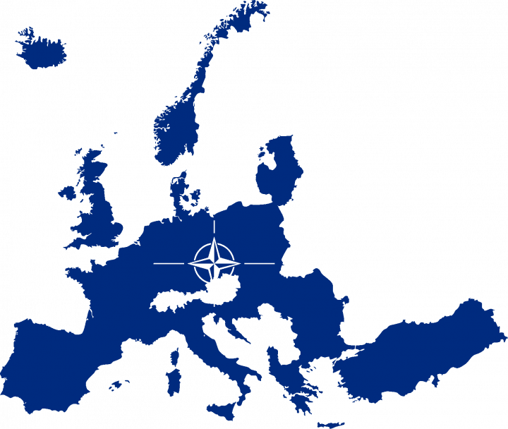 Flag Map Of NATO Countries Europe 720x608 