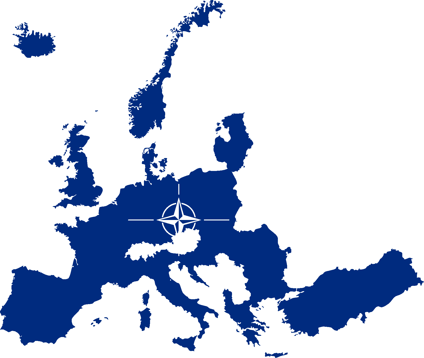 Flag Map Of NATO Countries Europe 