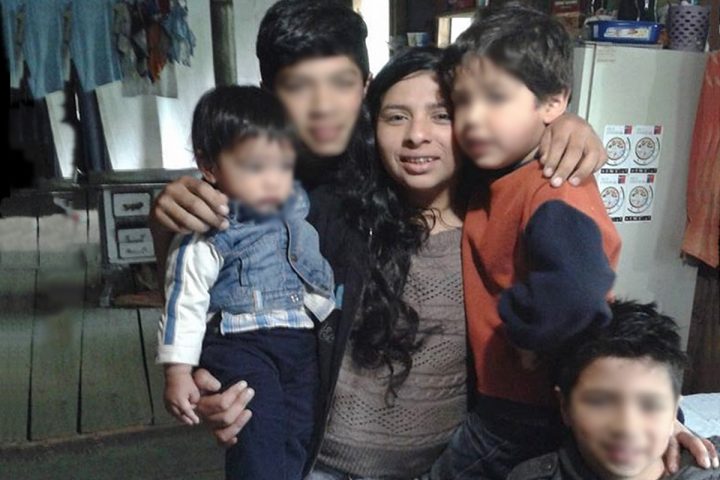 Macarena Valdes con i suoi figli