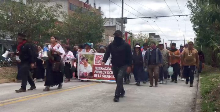 Marcha Indígena ingresando a Quito