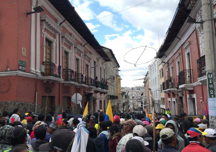 Protestas en Quito esta tarde