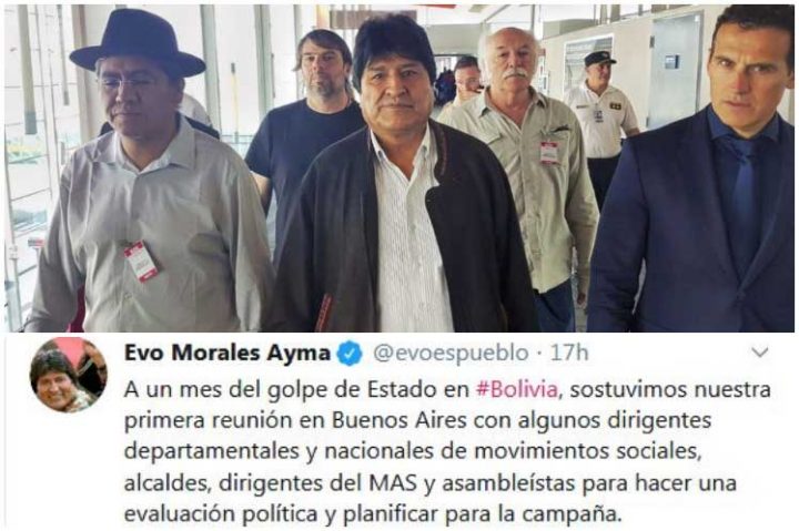 Na Argentina, Evo Morales tece a campanha do MAS para a eleição