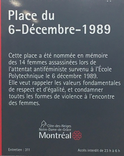 Montréal inaugure une nouvelle plaque de l'attentat antiféministe du 6 ...