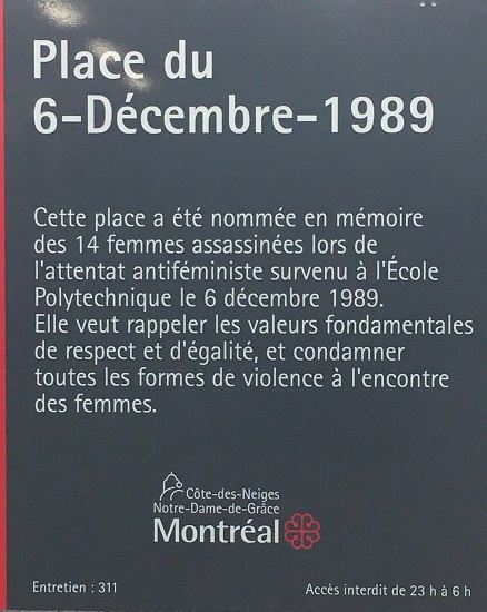 Montréal inaugure une nouvelle plaque de l’attentat antiféministe du 6 décembre-1989