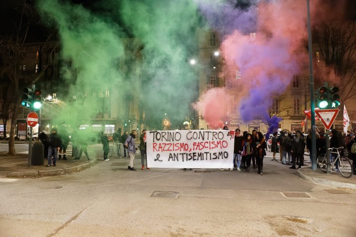 Corteo antifascista a Vanchiglia