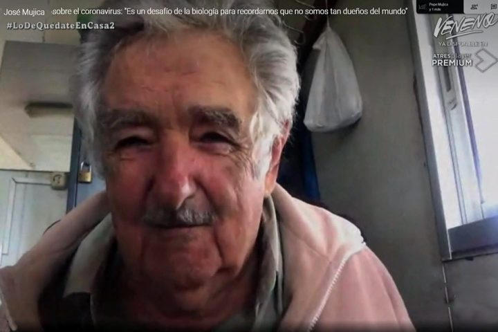 Josè Pepe Mujica durante la videointervista