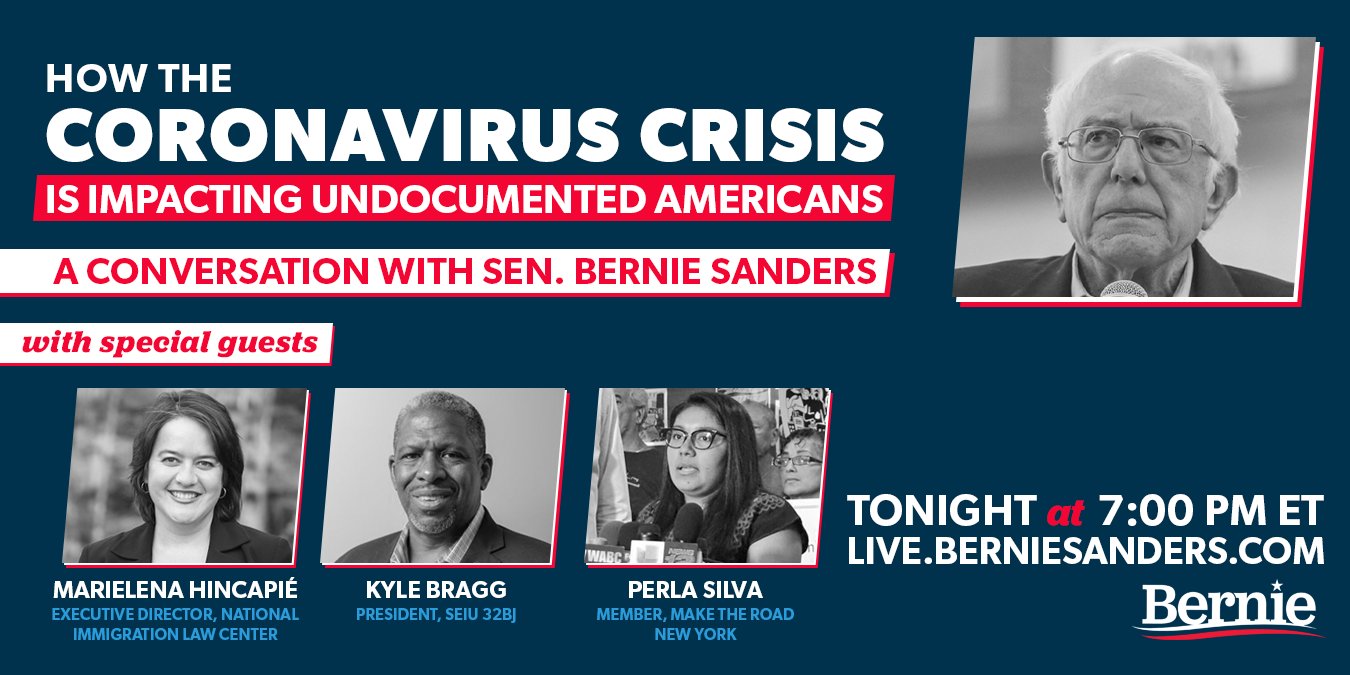WATCH: Bernie Sanders to Host Livestream Discussion on the Coronavirus ...