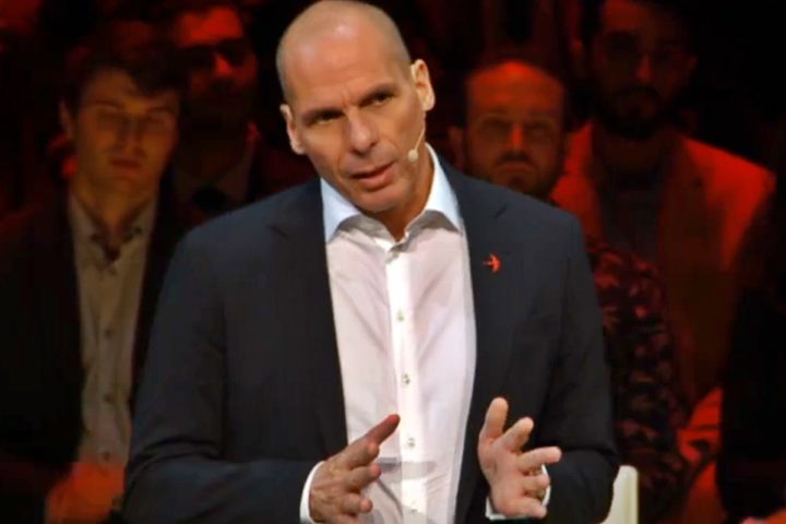 Yanis Varoufakis ad un convegno di DiEM25