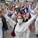 Belarus protests: Women line the streets of Minsk to protest Lukashenko’s crackdown