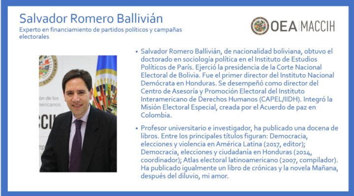 Salvador Romero del Tribunal Supremo Electoral de Bolivia vinculado a USAID y CIA