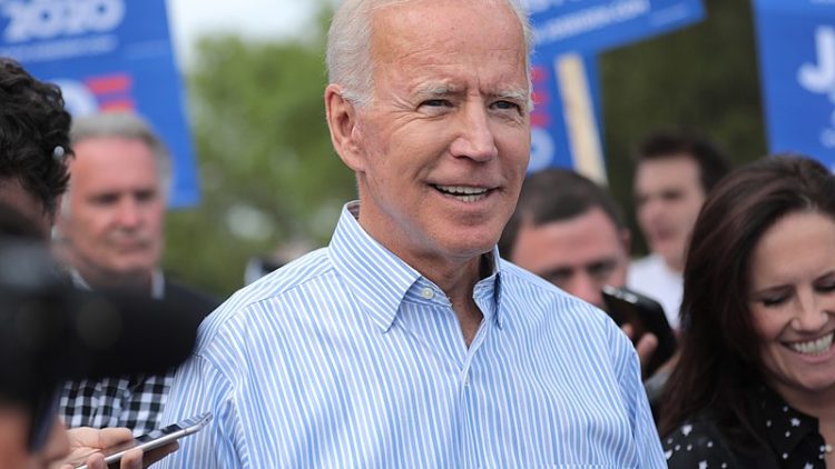 Joe Biden at a march from Molly McGowan Park in Clear Lake, Iowa. August 2019