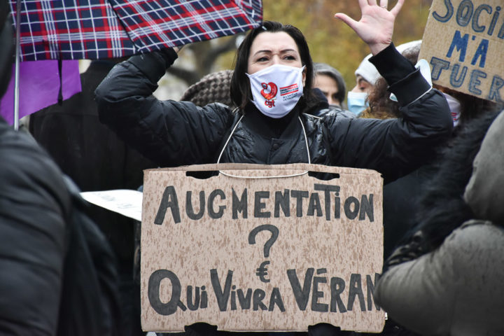 Manifestation des oubliés du Ségur de la santé