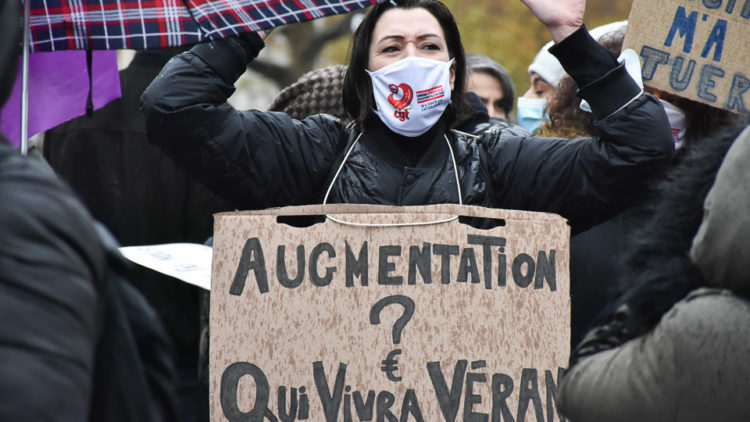 Manifestation des oubliés du Ségur de la santé