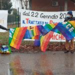 Presidio ai cancelli di Leonardo a Venegono Inferiore