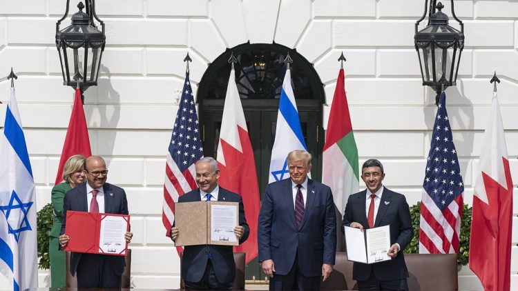 President Trump participates in an Abraham Accords signing ceremony