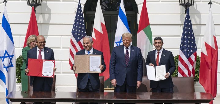 President Trump participates in an Abraham Accords signing ceremony