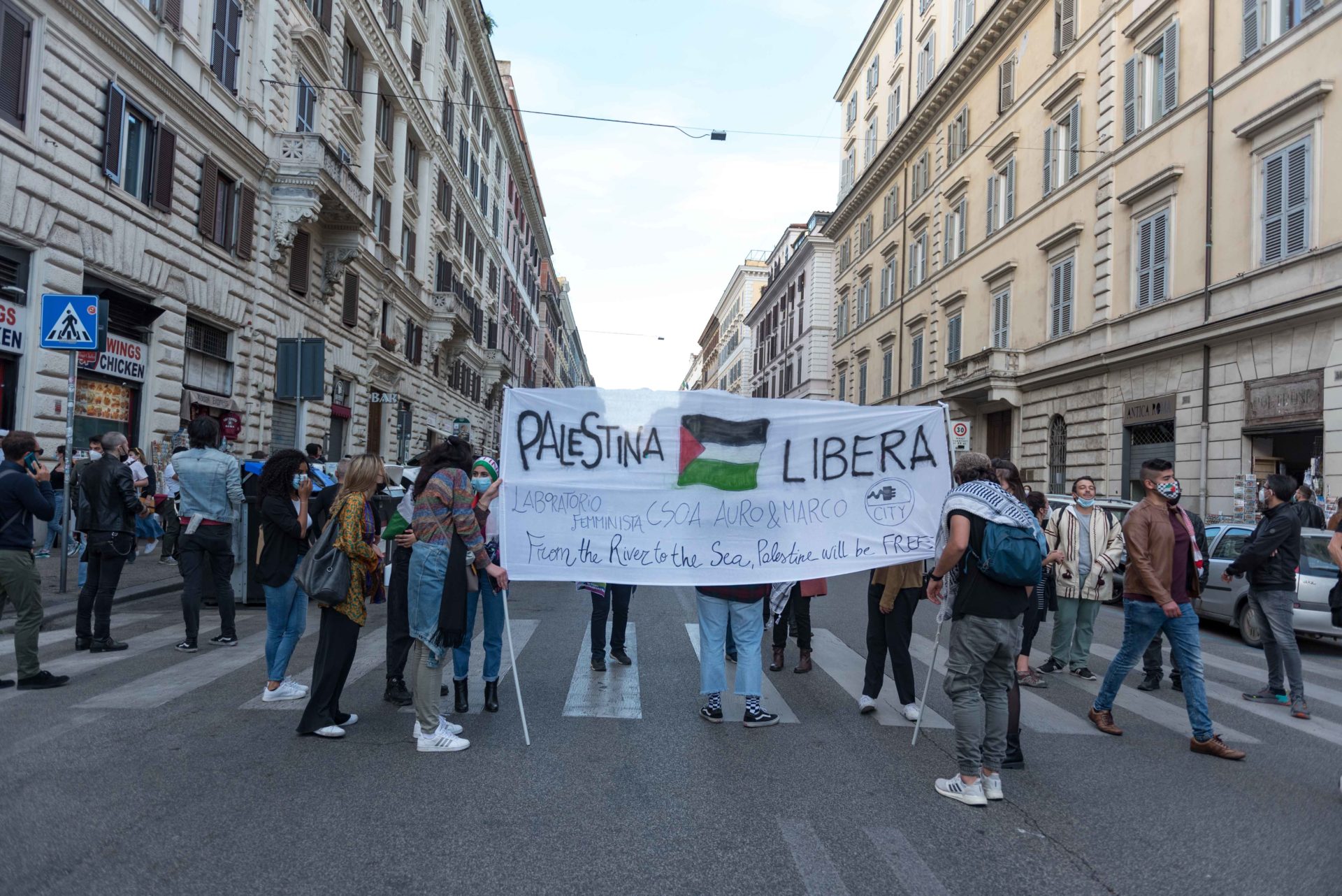 Roma, All'Esquilino La Manifestazione In Sostegno Della Palestina