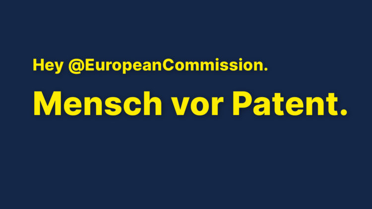 Aktionswoche für Patentfreigabe in Berlin: Bundesregierung muss Blockadehaltung aufgeben