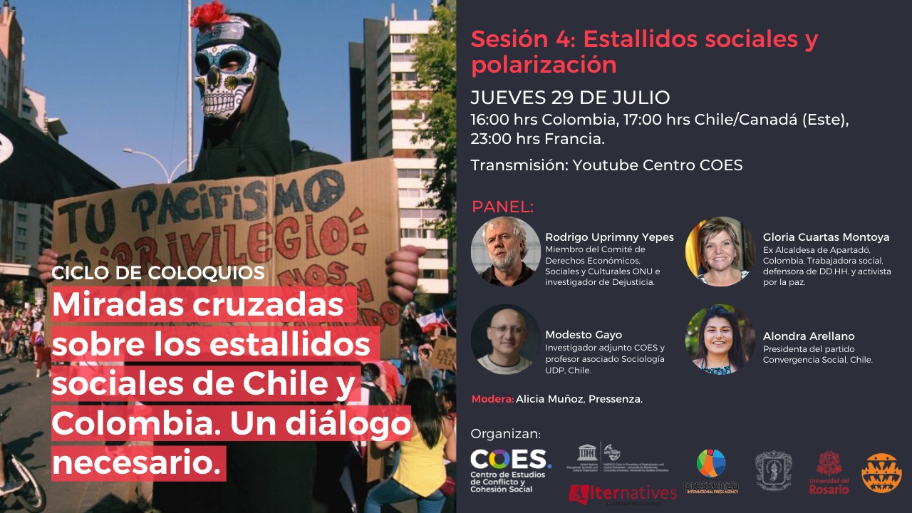 Cuarto panel: miradas cruzadas sobre los estallidos sociales en Chile y Colombia