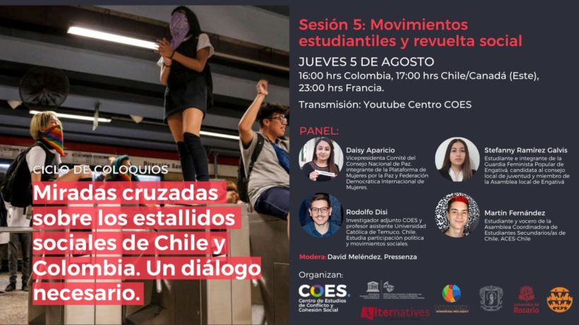 Quinto panel: miradas cruzadas sobre los estallidos sociales en Chile y Colombia