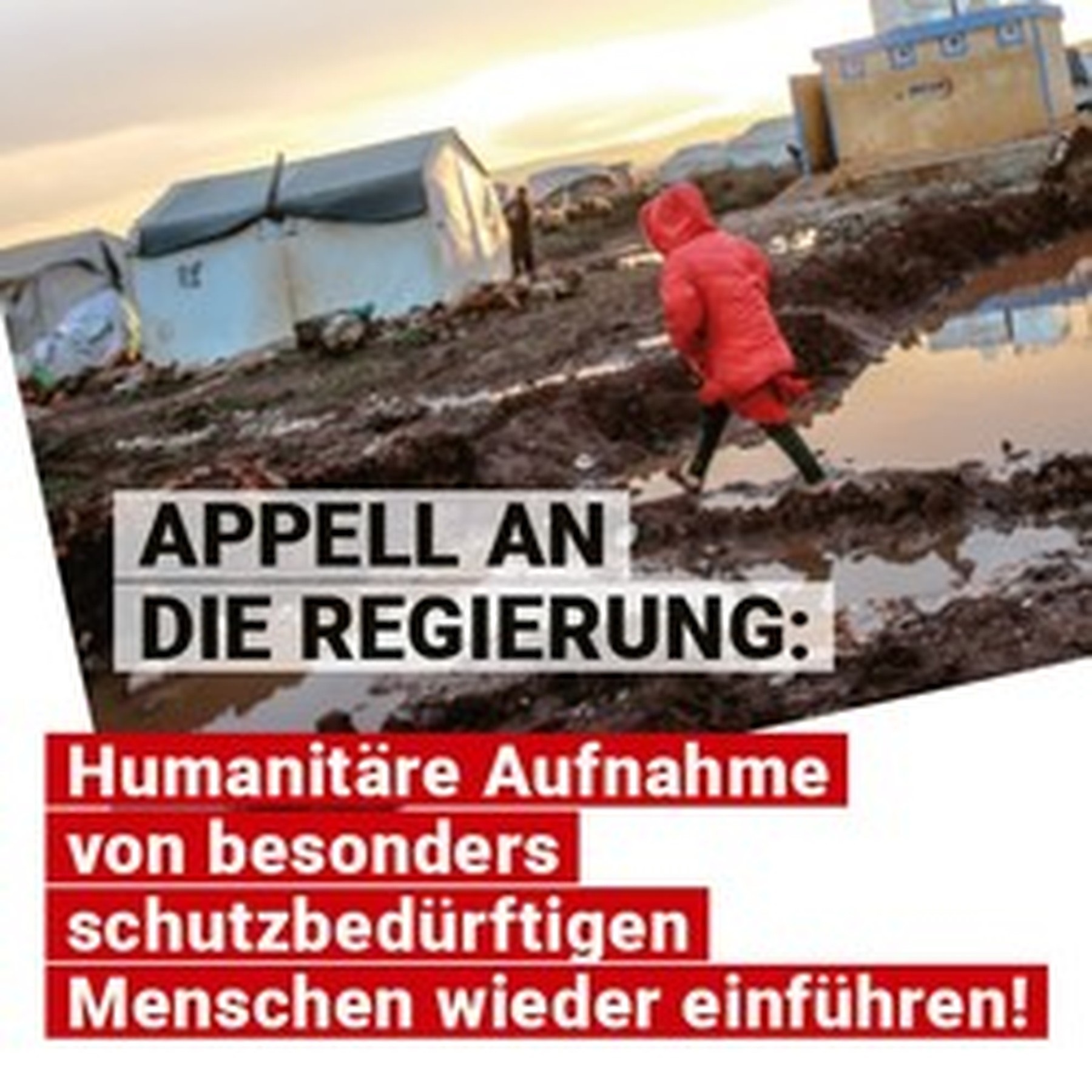 Österreich soll humanitäre Aufnahme wiederbeleben!
