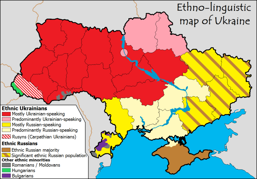 Ethnolinguistic map of Ukraine