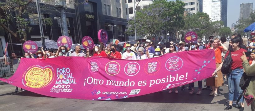 1. Mai in Mexiko-Stadt: Weltsozialforum-Delegation schließt sich den Arbeitern an!