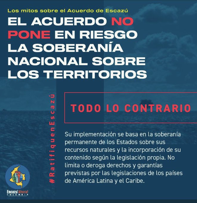 Acuerdo de Escazú: terror de los dirigentes colombianos